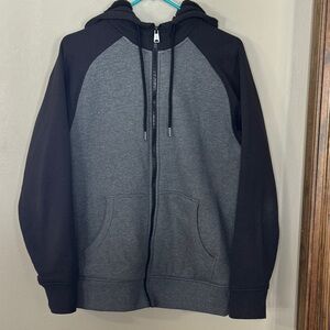 George Men's Zip-Up Sweater in Black and Gray